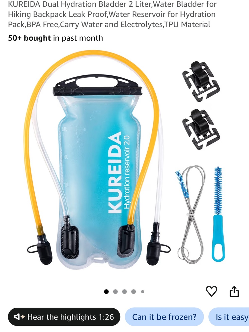 Dual Hydration Bladder 2L-Brand New!